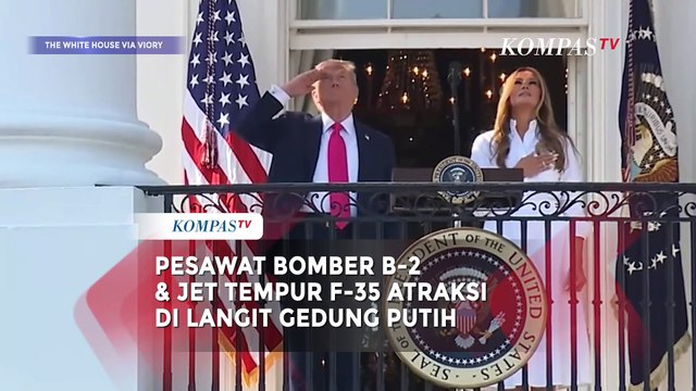 Penampakan Pesawat Bomber Siluman B-2 AS Atraksi di Langit Gedung Putih