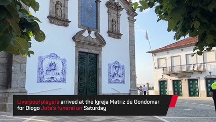 Liverpool squad arrive at Diogo Jota's funeral