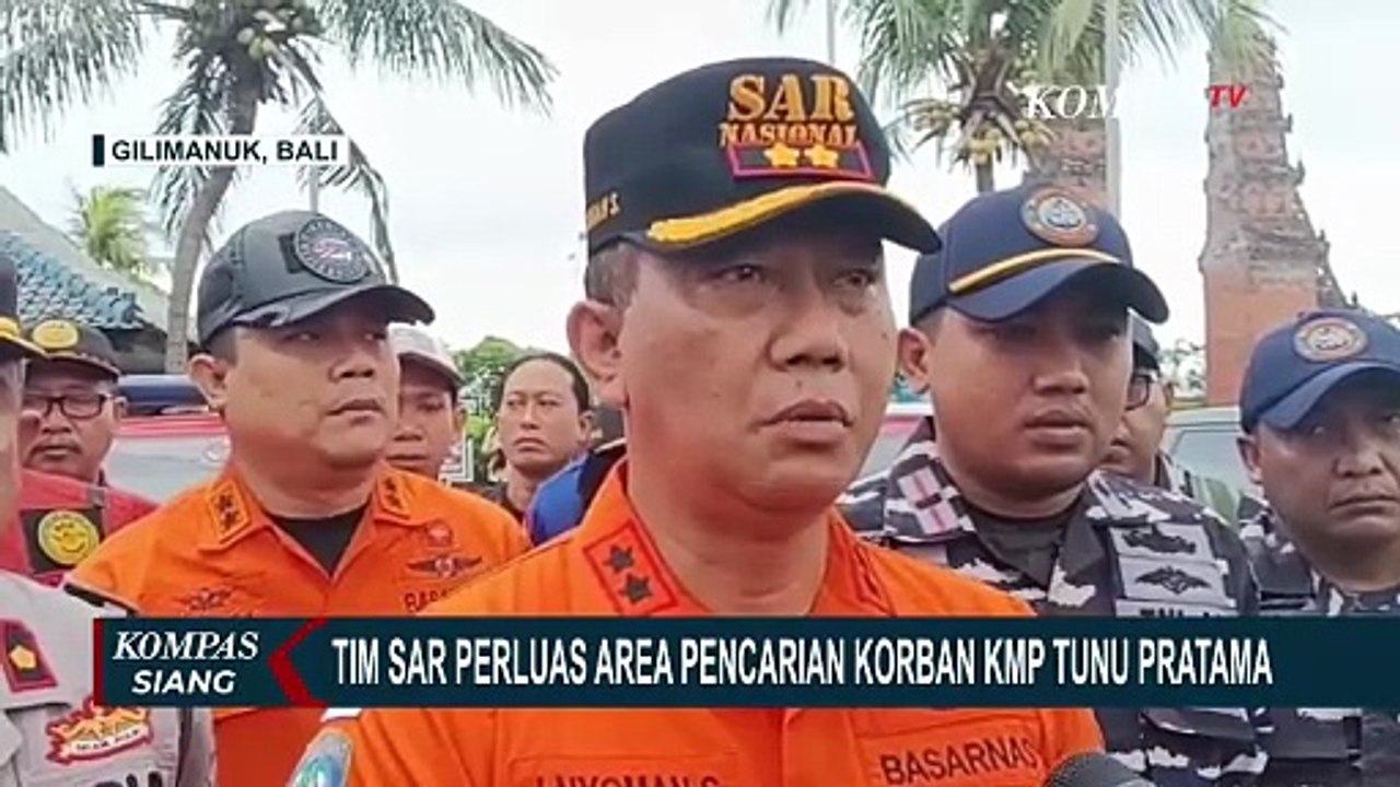 Tim SAR Perluas Area Pencarian Korban KMP Tunu Pratama Jaya Lewat Laut dan Udara | KOMPAS SIANG