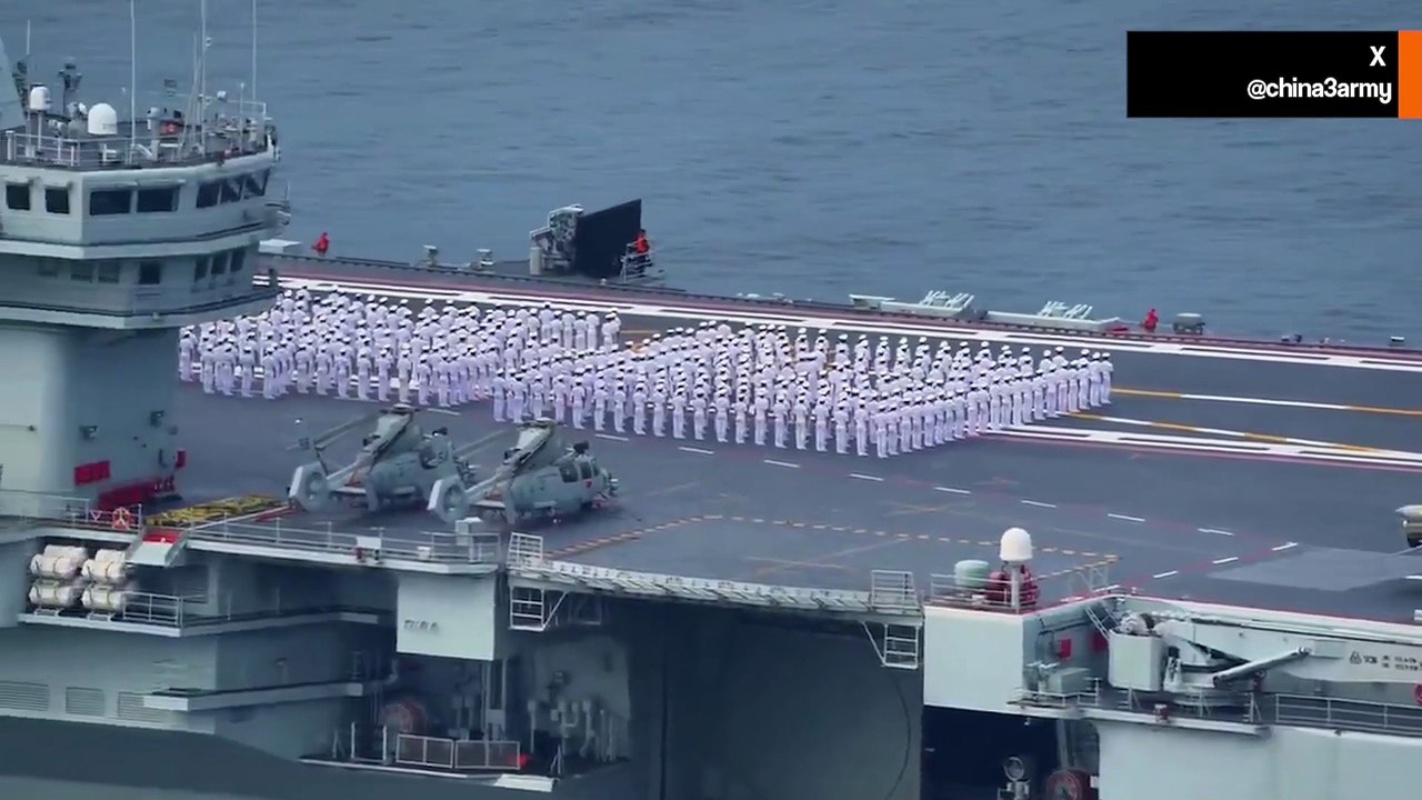 動画：中国初の国産空母「山東」が香港に寄港