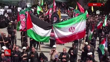 Tahran'da İran lideri Hamaney'e destek gösterisi düzenlendi