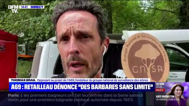 Mobilisation anti-A69: On ne se bat pas uniquement contre une autoroute, mais contre un mode de pensée , explique Thomas Brail, fondateur du groupe national de surveillance des arbres