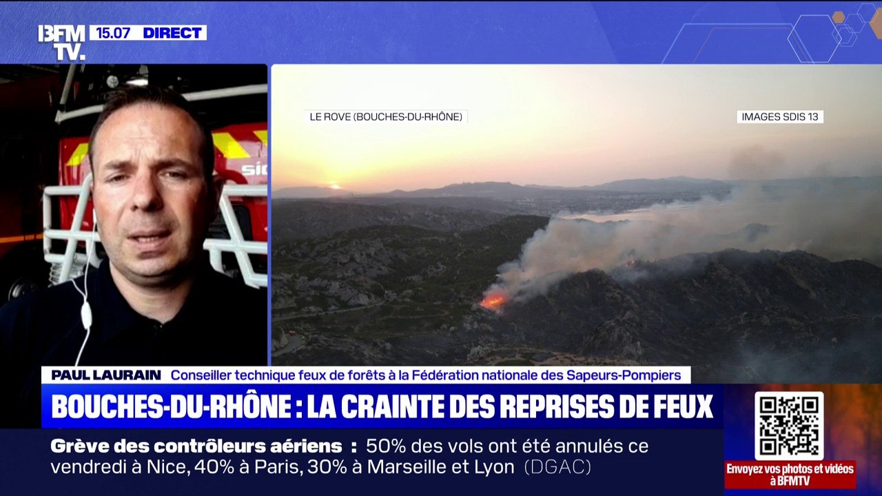 Incendie dans les Bouches-du-Rhône: "Au plus fort de la crise, 350 pompiers et 90 engins" ont été mobilisés