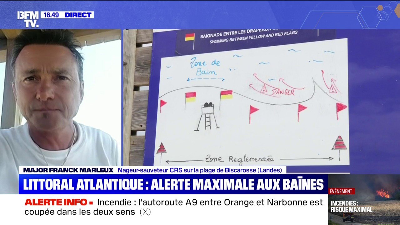 Le littoral atlantique en alerte maximale aux baïnes avant un week-end de fortes chaleurs