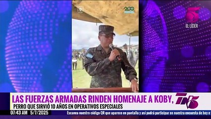 FF. AA. riden homenaje a Koby, perro que sirvió 10 años en operativos especiales