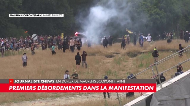 Premiers débordements dans la manifestation contre la construction de l'A69