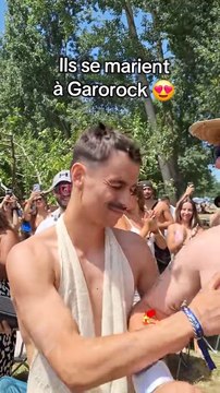 Un mariage potache célébré entre deux amis en plein Garorock