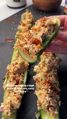 Easy High Protein  Tuna  boats!!