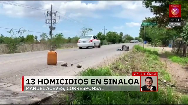 Jornada violenta en Sinaloa; se registran 13 homicidios dolosos