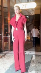 kriti sanon rolls out after an event at a restaurant in bandra