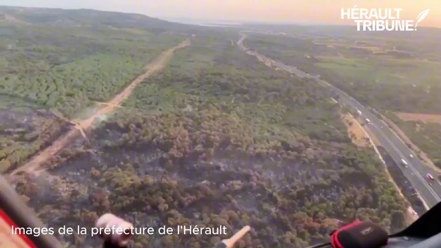 Images de l'incendie de Fabrègues et Mireval