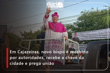 Em Cajazeiras, novo bispo é recebido por autoridades, recebe a chave da cidade e prega união