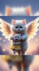 "Flying Through the Sky… Still Grumpy Inside 😹✈️"