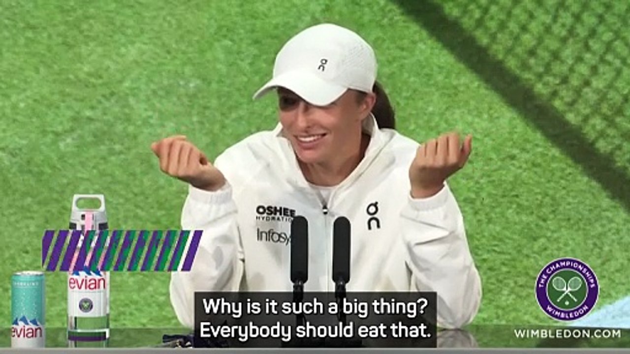 'A perfect mix' - Swiatek grilled on strawberries and pasta combination