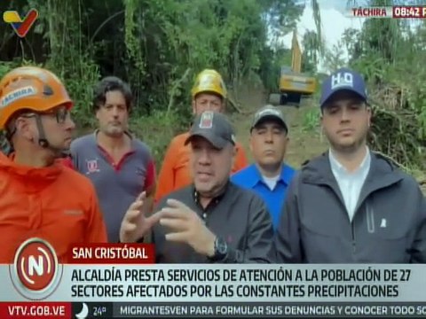 Alcaldía de San Cristóbal continúa la atención de zonas afectadas por las fuertes lluvias