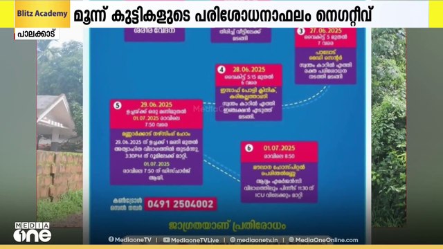 ആശ്വാസം; നിപ രോഗലക്ഷണമുള്ള 3 കുട്ടികളുടെ പ്രാഥമിക പരിശോധനാഫലം നെഗറ്റീവ്