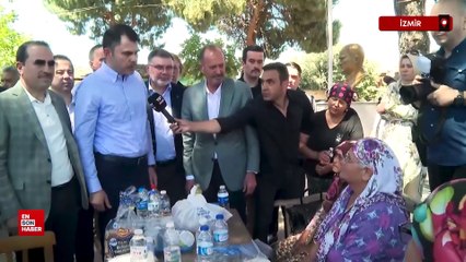 Murat Kurum, İzmir Ödemiş'te evlerini kaybeden vatandaşları ziyaret etti