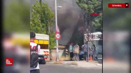 Avcılar’da oto boya atölyesi yandı: 2 araç küle döndü