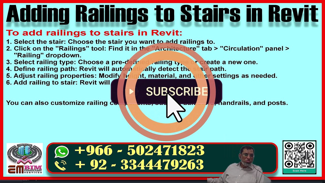 Revit mein railing kaise add karein (How to add railings in Revit)