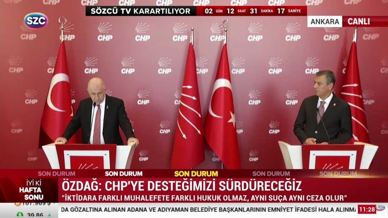 Özgür Özel ve Ümit Özdağ'dan ortak basın açıklaması