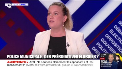 Mathilde Panot (LFI) estime que "les policiers municipaux n'ont pas besoin d'être armés et qu'il faut refonder la police de la cave au grenier"