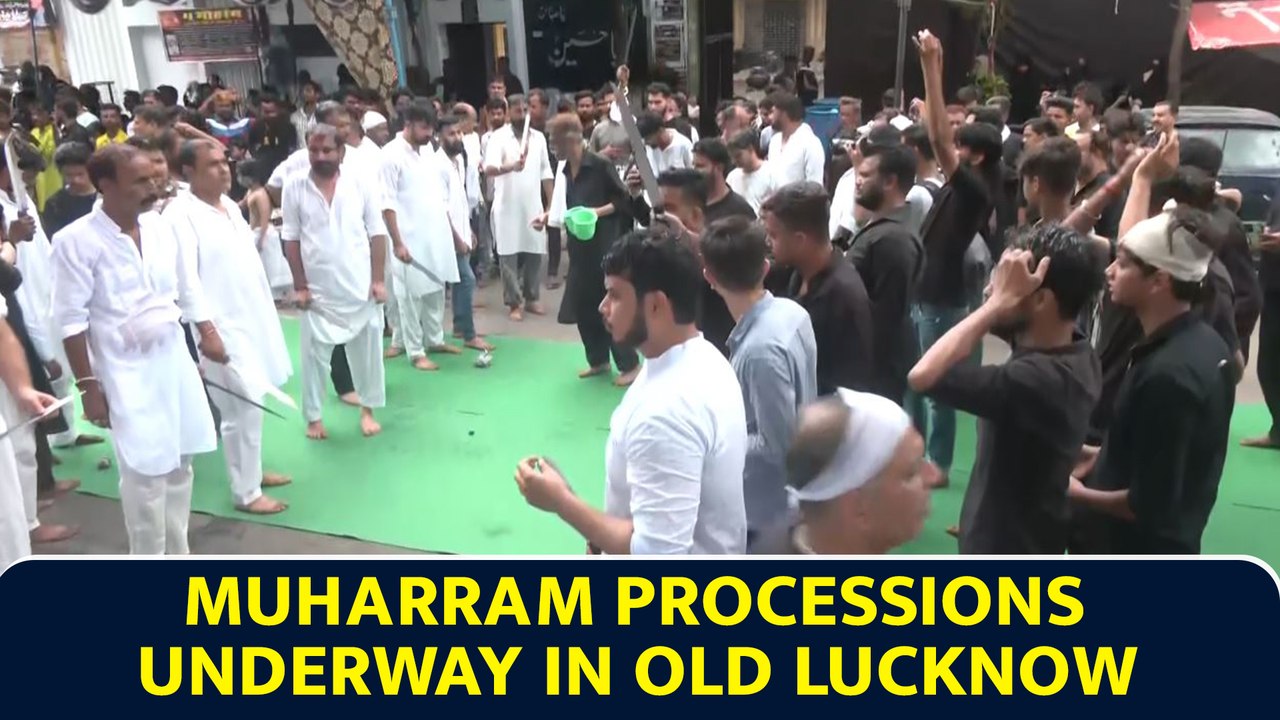 MUHARRAM PROCESSIONS UNDERWAY IN OLD LUCKNOW
