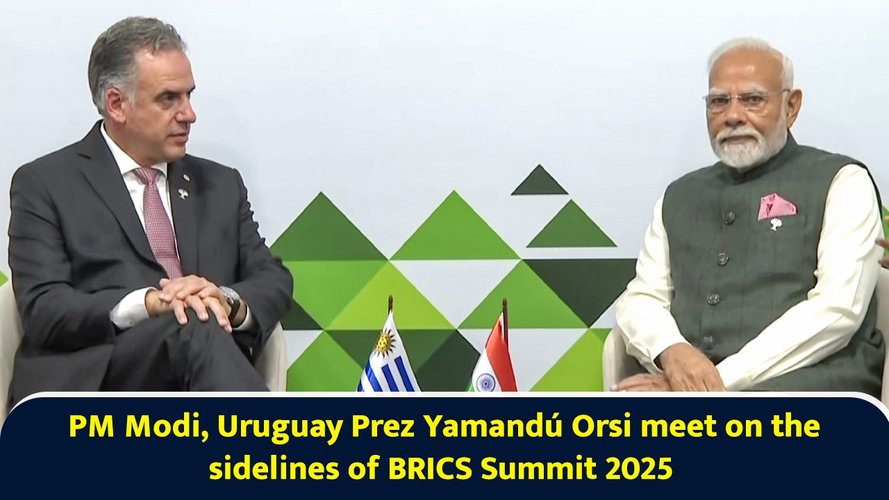 PM Modi, Uruguay Prez Yamandú Orsi meet on the sidelines of BRICS Summit 2025