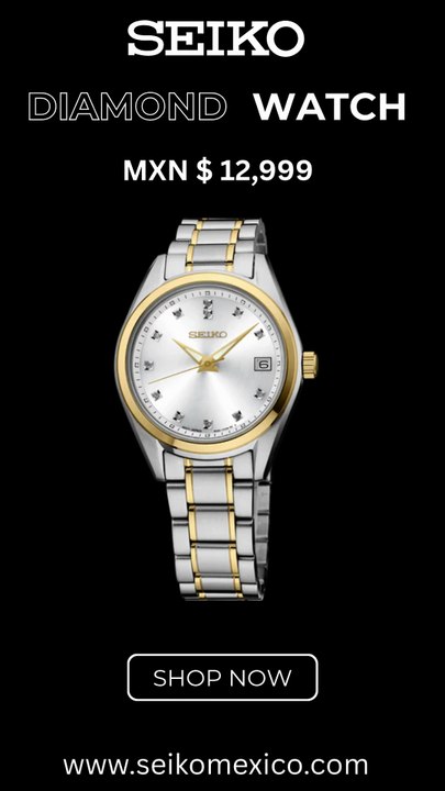 Reloj Seiko SUR582 con Diamantes 💎 | Elegancia Japonesa en México 🇲🇽 #Shorts