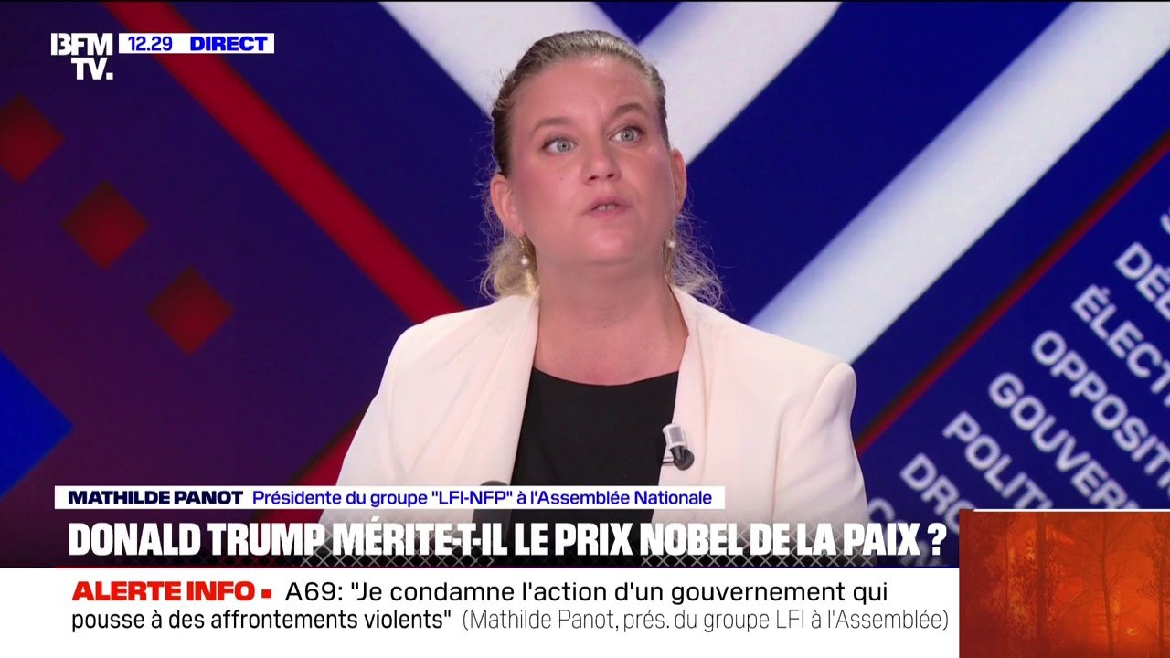 Pour Mathilde Panot (LFI) "la France a une défense du droit international qui est à géométrie et à géographie variable"