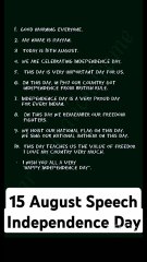 Speech On Independence Day