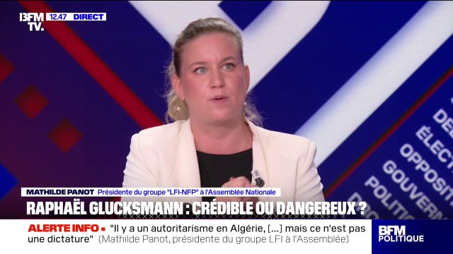 Présidentielle de 2027: pour Mathilde Panot (LFI) Raphaël Glucksmann (Place publique) incarne un autre Macron possible