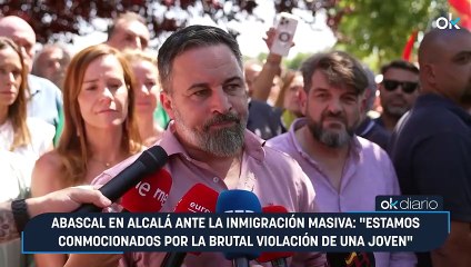Abascal en Alcalá ante la inmigración masiva: "Estamos conmocionados por la brutal violación de una joven"