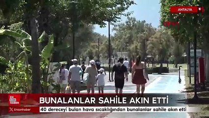 Konyaaltı Sahili'nde hafta sonu yoğunluğu