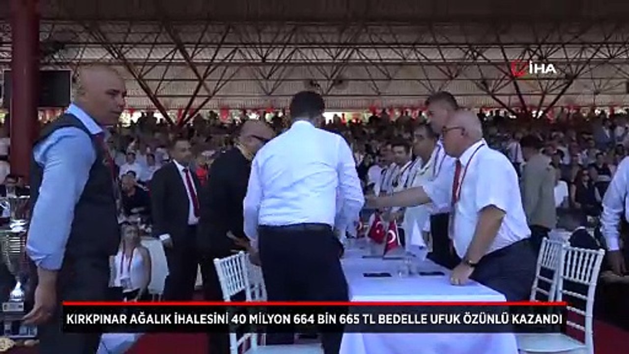 Kırkpınar ağalık ihalesini 40 milyon 664 bin 665 TL bedelle Ufuk Özünlü kazandı