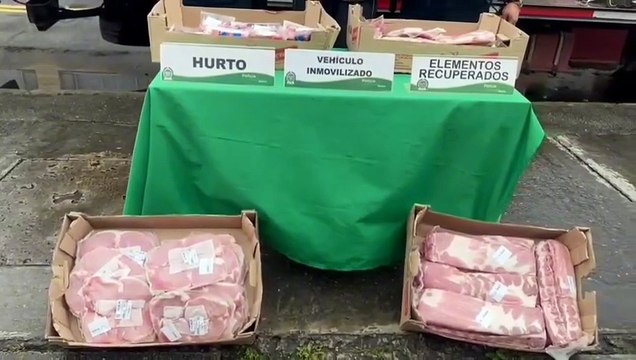 ¡Millonario robo de carne frustrado en Engativá! La Policía captura a ladrón con antecedentes