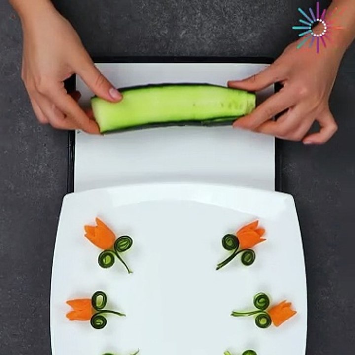 Serving vegetables in a unique way! 🥒🥕