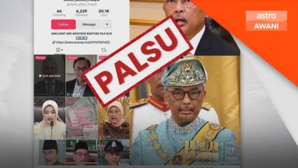 Video AI papar imej Sultan Pahang tawar bantuan adalah palsu