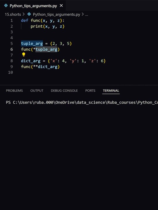 Python Tips: An easy way to define the function arguments.