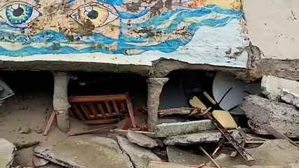 Así quedaron las casas entre Monte y Sauce después de la última sudestada