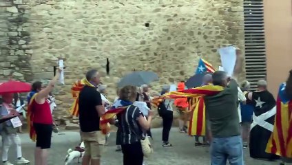 L'ANC protesta contra el concert d'una banda militar a Calonge