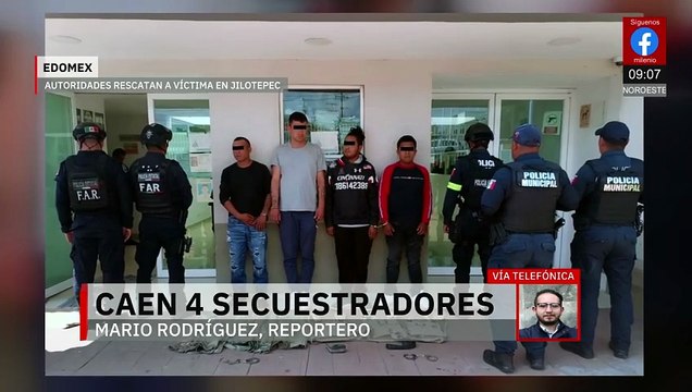 Detienen a 4 presuntos secuestradores y hallan a víctima de secuestro en Edomex