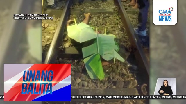 Lalaki, patay matapos makaladkad ng tren ng PNR | Unang Balita