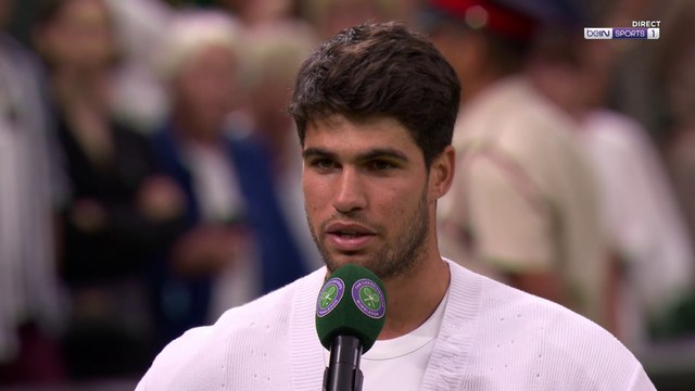 🎙️ Carlos Alcaraz : Je suis très content de la manière dont je me suis déplacé, j'ai été assez intelligent, je trouve.