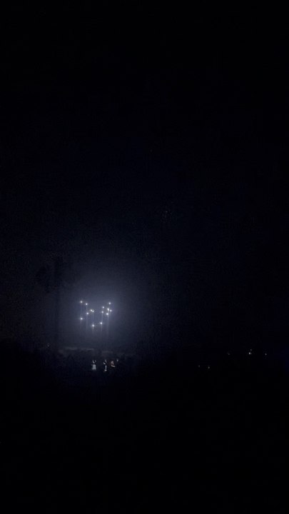 Firework display in tarragona spain
