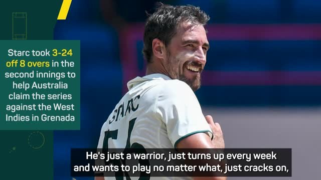 'A warrior' - Cummins hails Starc ahead of 100th Test