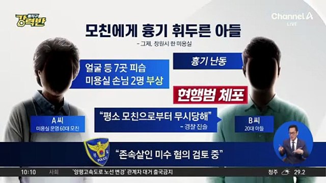 [돌직구 강력반]미용실서 모친에 흉기 휘두른 20대 아들