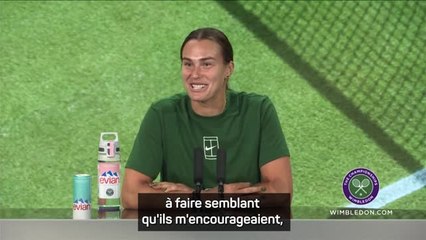 Wimbledon - Sabalenka surprise par le soutien du public