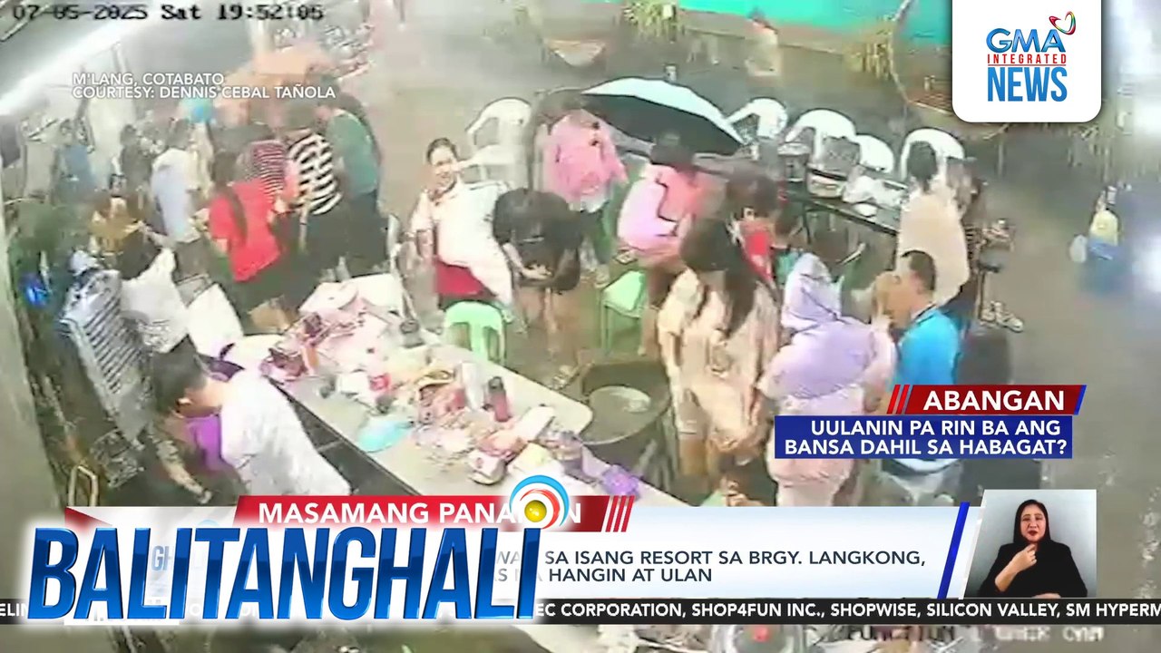 Pagdiriwang ng kaarawan sa isang resort sa Brgy. Langkong, naperwisyo ng malakas na hanggin at ulan | Balitanghali