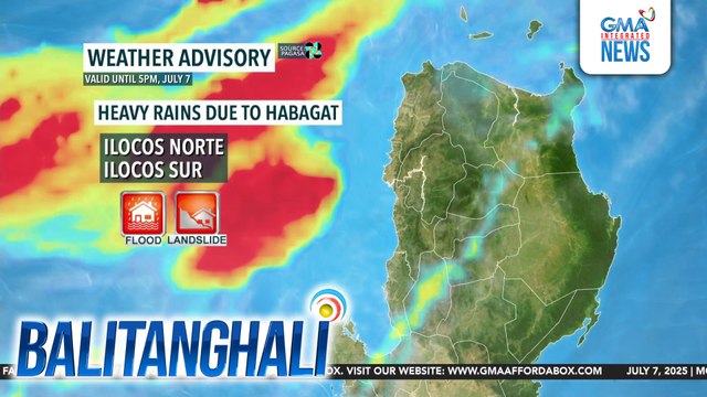 PAGASA - Mga taga-Ilocos Norte at Ilocos Sur, pinaaalerto mula sa banta ng baha at landslide dahil sa malakas na pag-ulan | Balitanghali