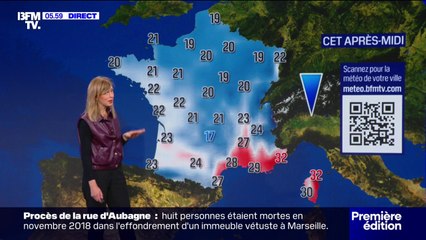 Des températures en baisse et des orages sur la partie nord de la France